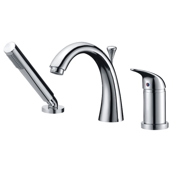 Anzzi Den Single Handle Roman Tub Faucet in Polished Chrome FR-AZ801 - main